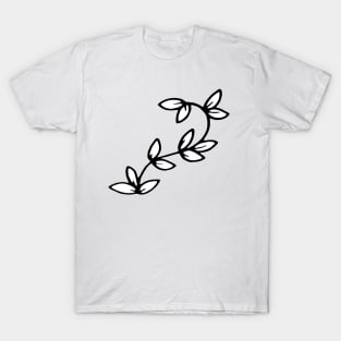 Simple Leaves line art T-Shirt